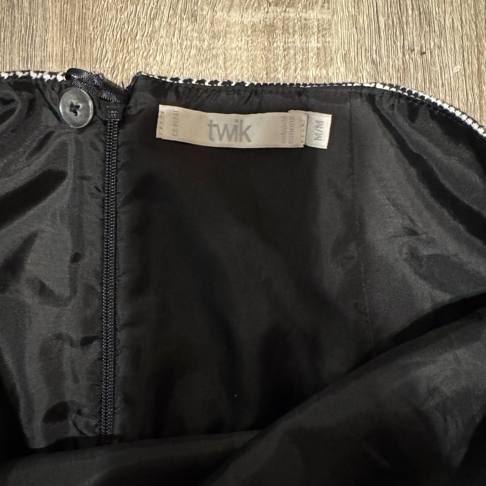 Twik Monochrome Checkered Pencil Skirt - Picture 4 of 7